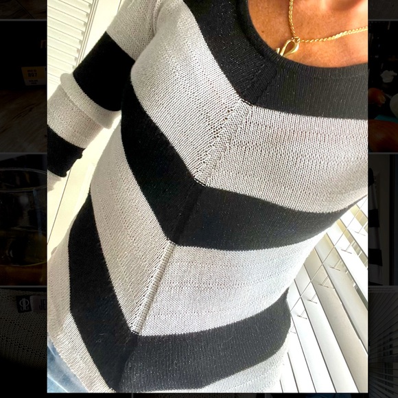 Sexy Jennifer Lopez Sweater with Chevron Pattern - Picture 2 of 7